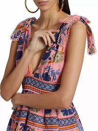 Farm Rio - Seashell Tapestry Midi Dress Seashell Tapestry Pink