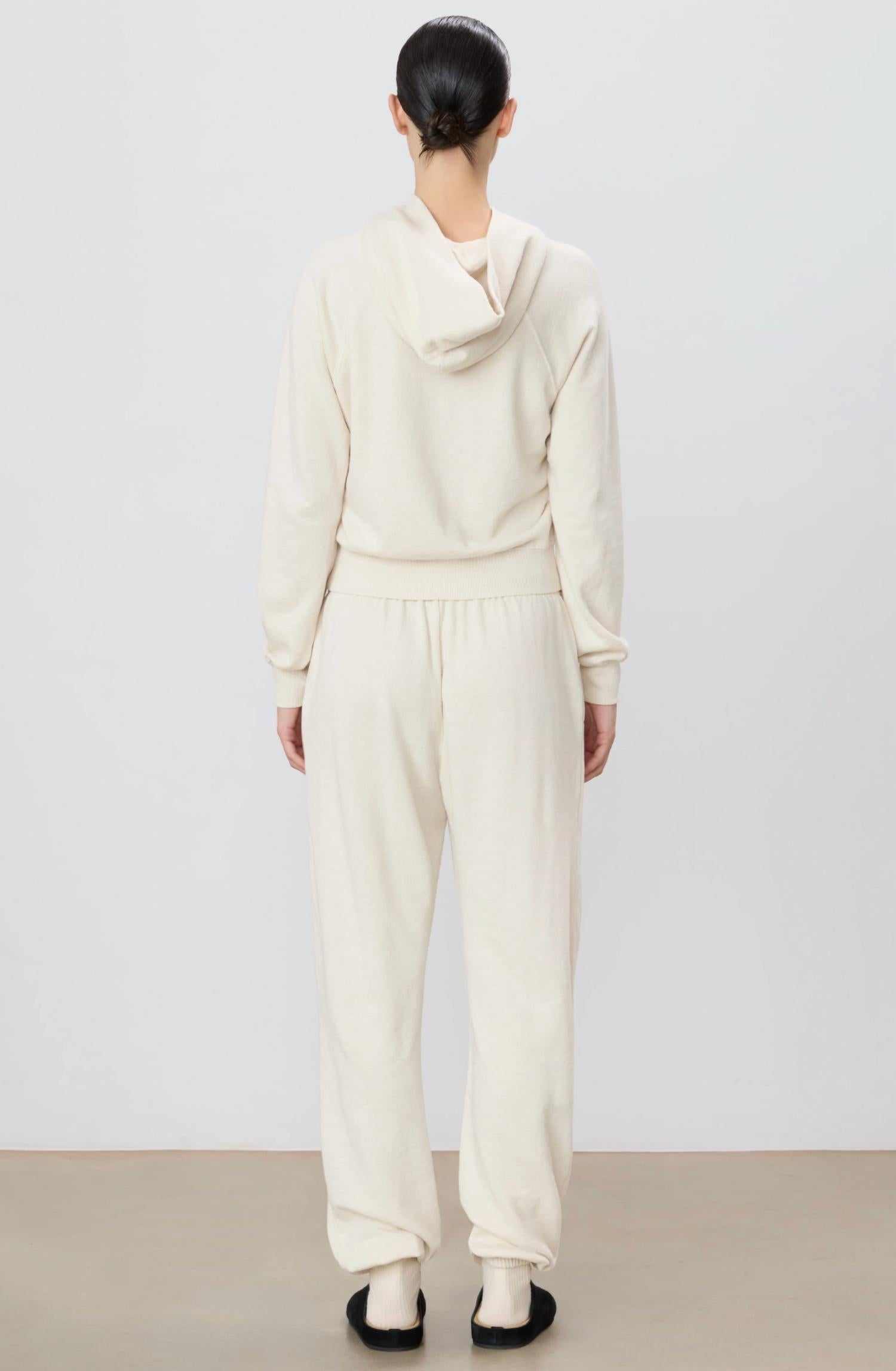Eterne Boyfriend Pocket Sweatpant in bone 1 - women's pants - detail view