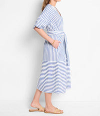 Nic + Zoe - Double Gauze Mixed Stripe Dress