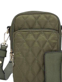 Jen & Co. - Women's Parker Quilted 3 Compartment Crossbody Bag With Pouch
