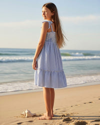feather 4 arrow Gilrs Harper Dress in marina blue - kids' dress - alternate view