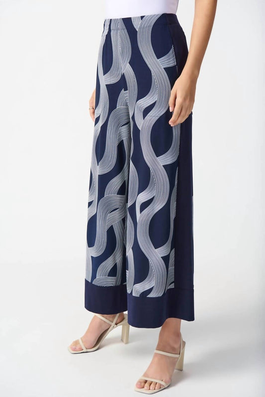 Joseph Ribkoff - Abstract Print Wide-Leg Pant