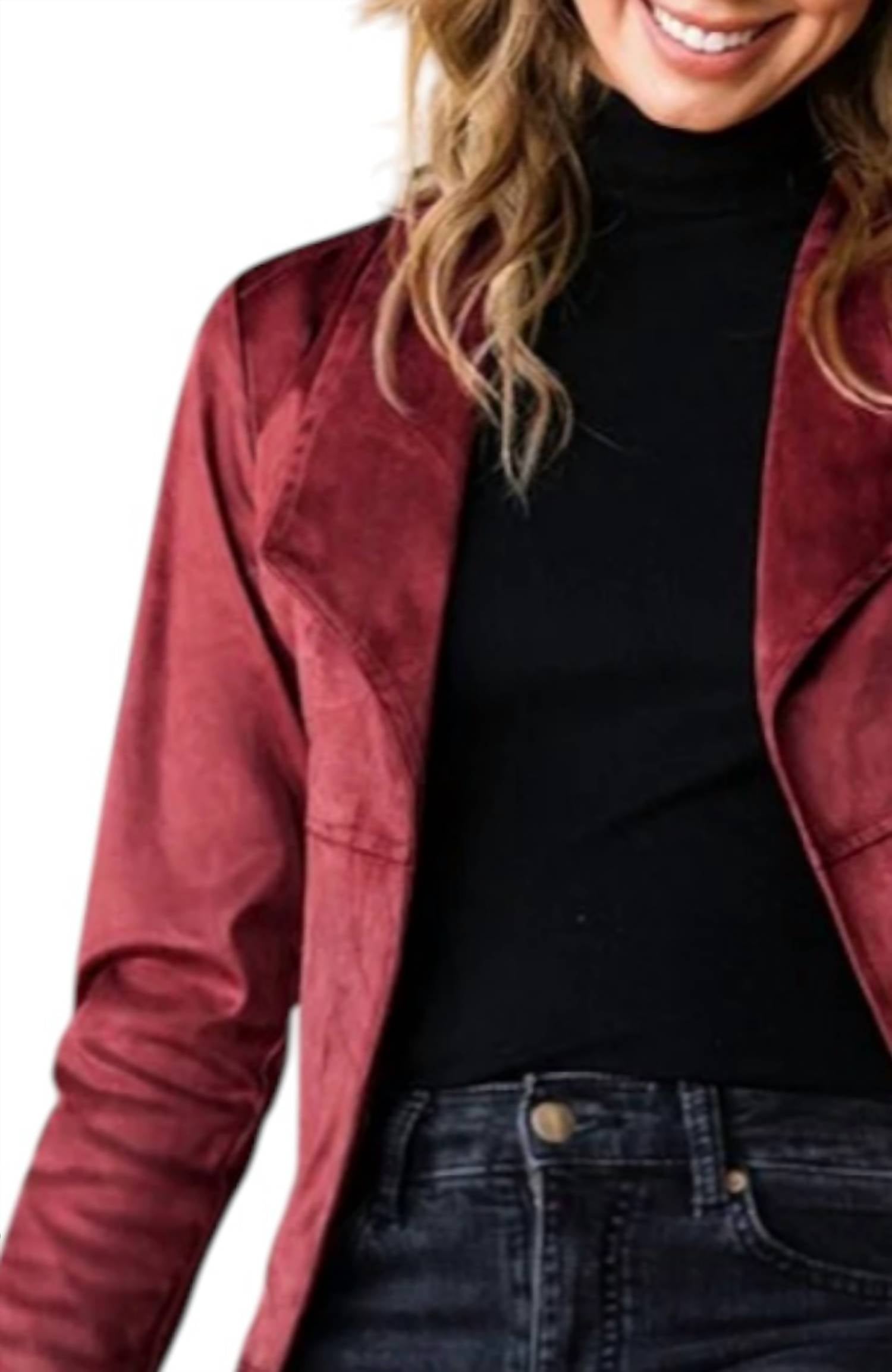 Ninexis - Waterfall Faux Suede Jacket