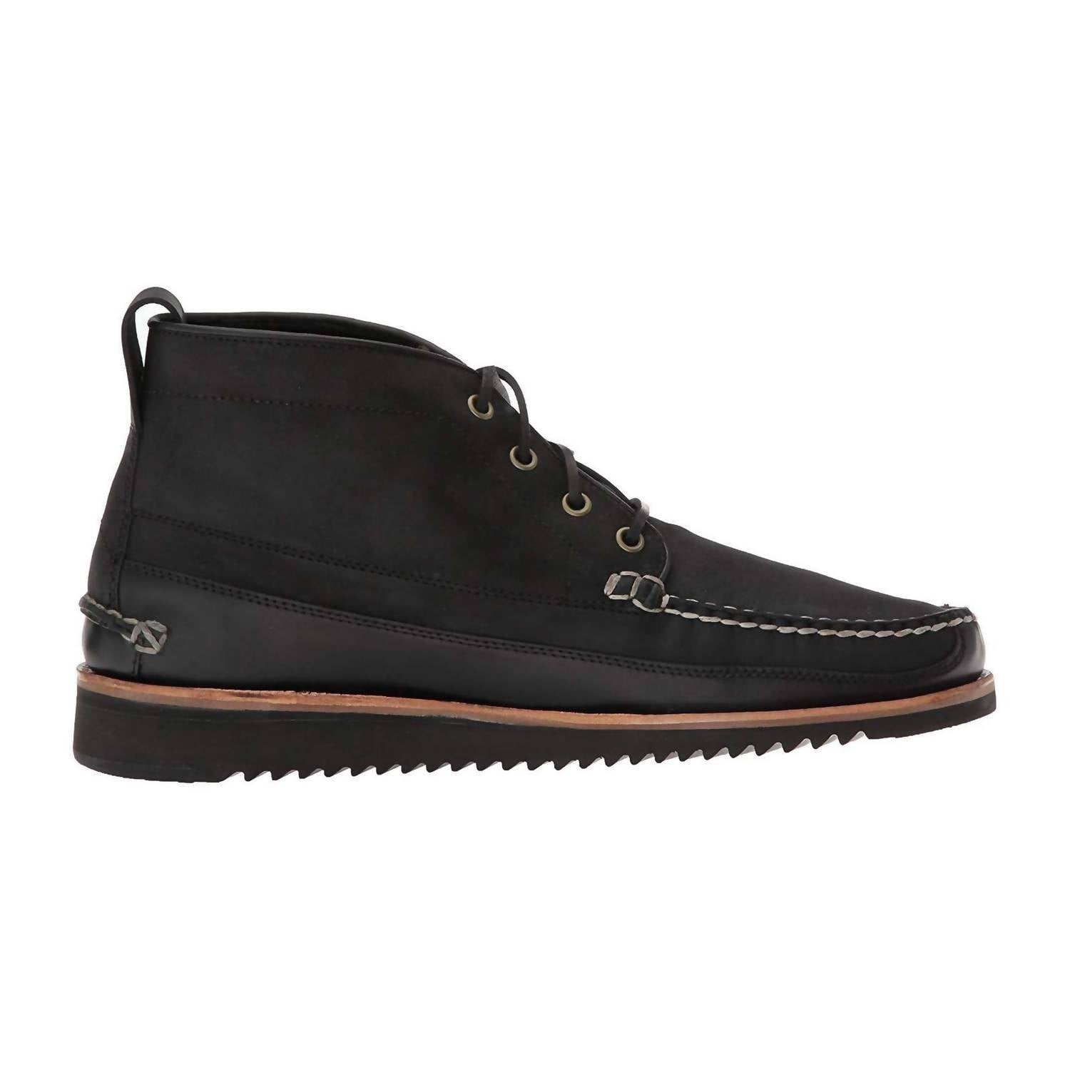 COLE HAAN Men's Pinch Rugged Chukka Fashion Boot in black - men's boots - detail view
