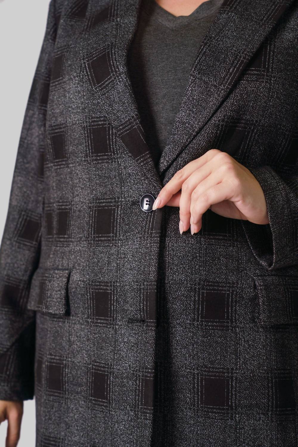 Capsule 121 - Buffalo Plaid Long Sleeve Jacket - Plus