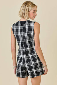 Day + Moon - Gingham Romper
