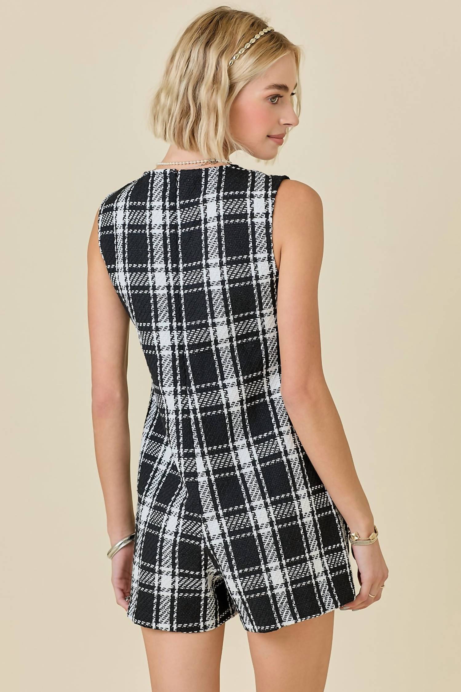 Day + Moon - Gingham Romper