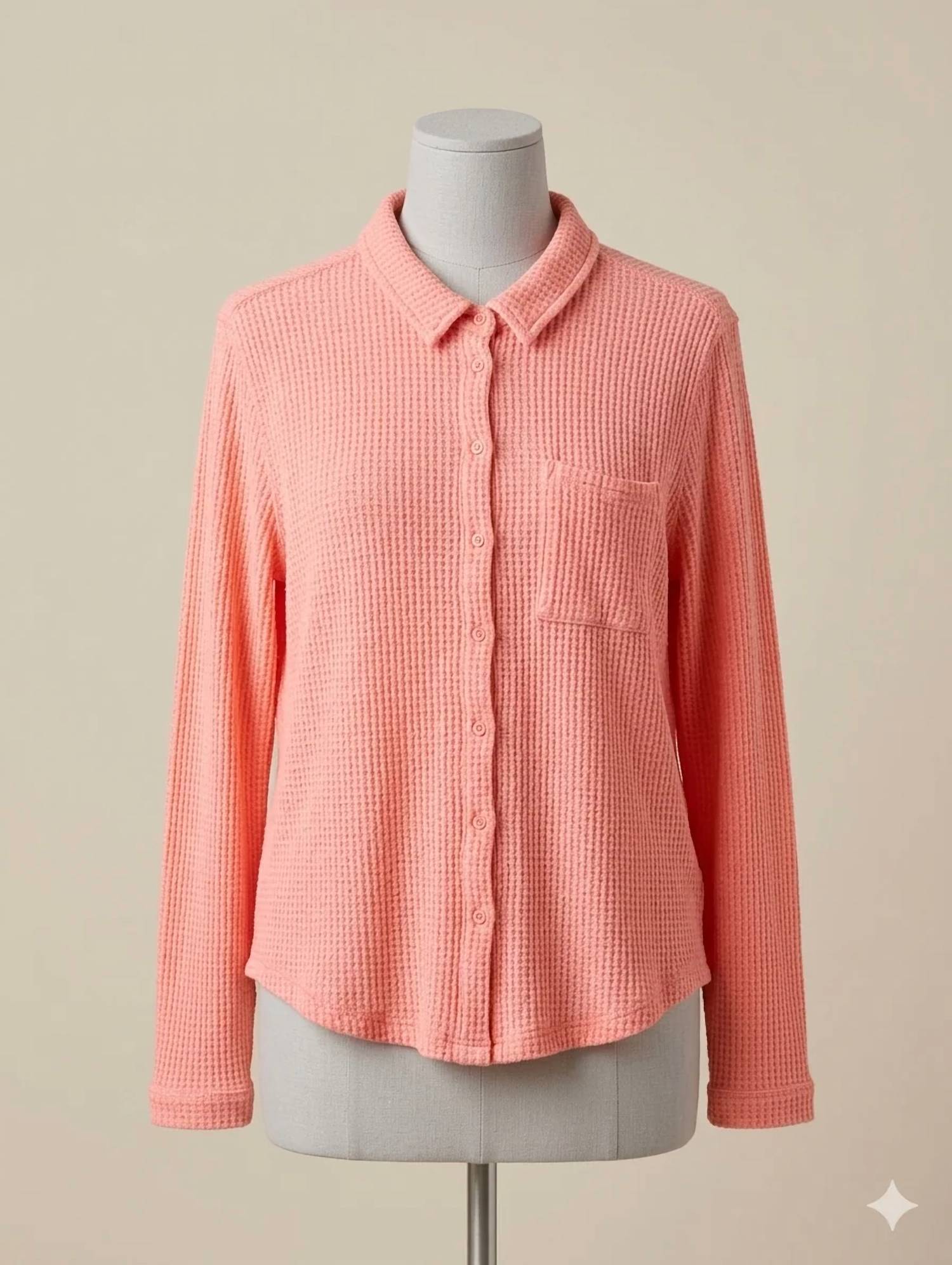 Hello Nite - Lush Waffle Knit Harper Shirt