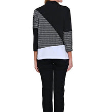 Multiples - 3/4 Sleeve Zip Thru Collar Top