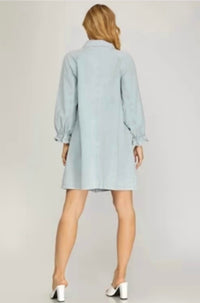 She + Sky - Button Down Shirt Dress
