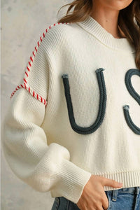 Miou Muse - Rope Usa Knit Sweater
