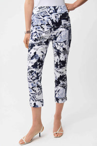 Joseph Ribkoff - millennium conversational print crop pull on pants