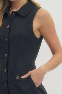 Entro - Button Front Mini Dress