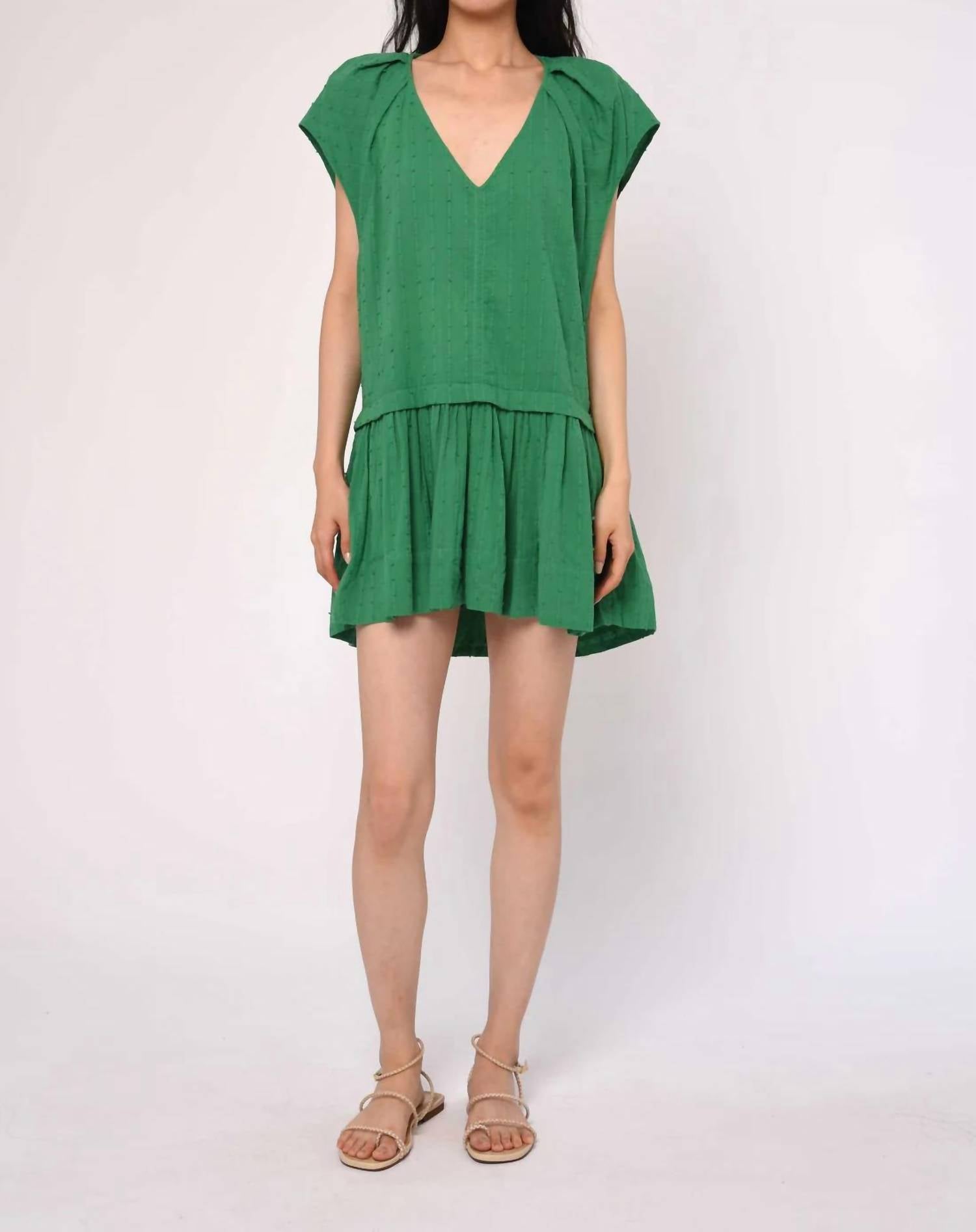 LOVE THE LABEL Rae Mini Dress in clover - women's dress