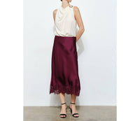Ina Fashion - Lace Hem Midi Skirt