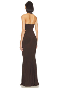 Norma Kamali - Halter Turtle Fishtail Gown