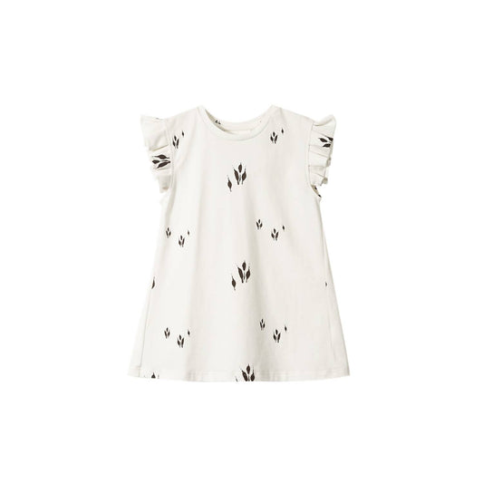 Omamimini - Girls Jersey Dress with Box Pleated Sleeve