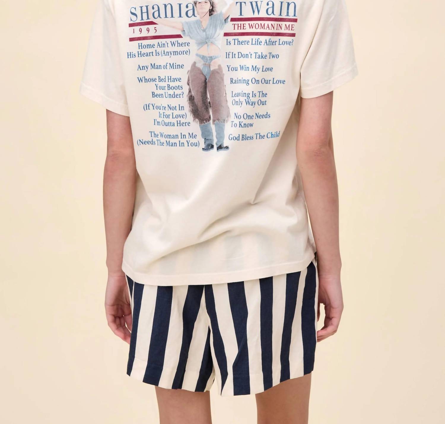 DAYDREAMER Shania Twain Boyfriend Tee in white - women's t-shirt - alternate view