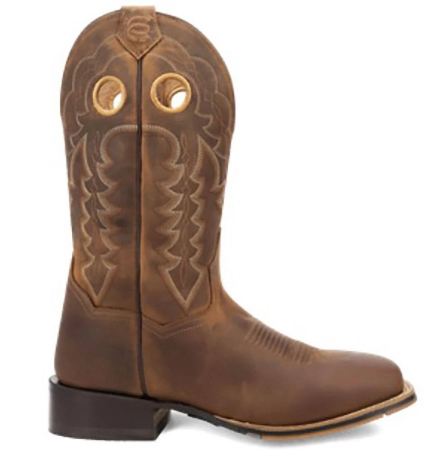 DAN POST. Men's Lance Stockyard Collection Cowboy Boot in rust - men's boots