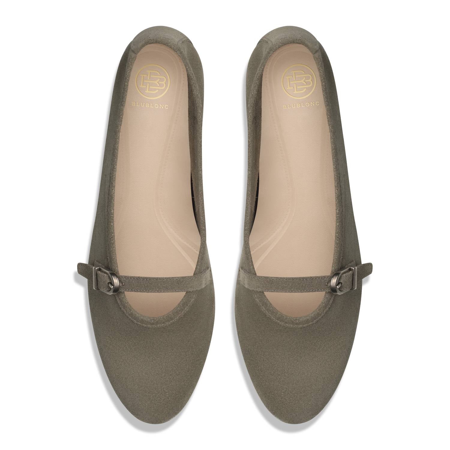 Blublonc - Women's Natalie Mary Jane Strap Detail Flats