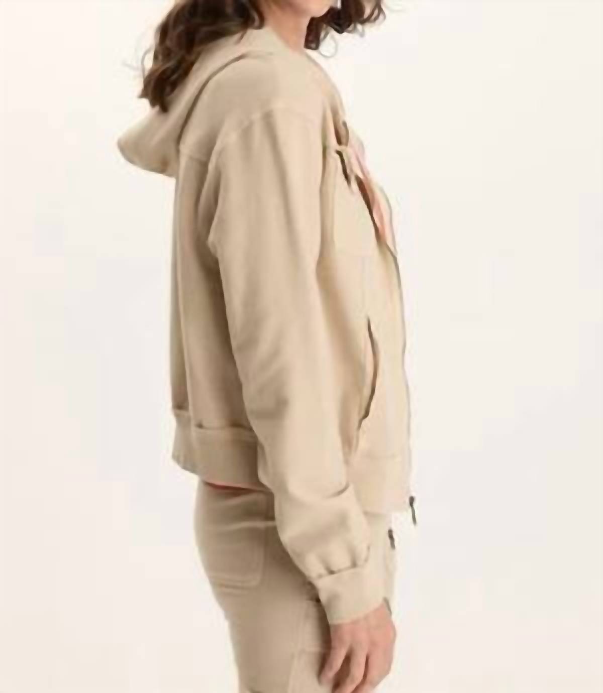 Xcvi - Balfore Twill Knit Hooded Bomber Jacket