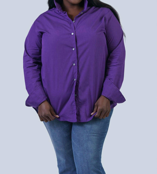 Jill Mcgowan - Joan Easy Cut Stand Collar Shirt