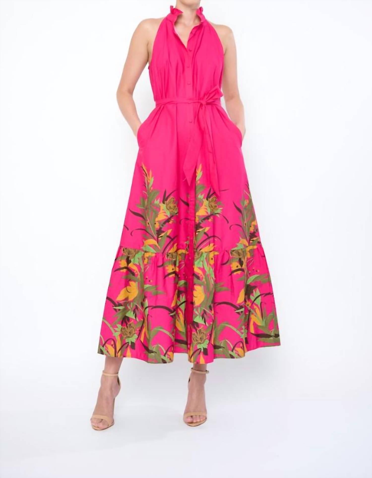Flora Bea - Fawn Button-up Front Dress