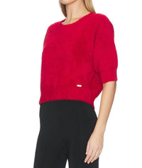 L'Agence - Guinevere Short Sleeve Crop Crew Sweater