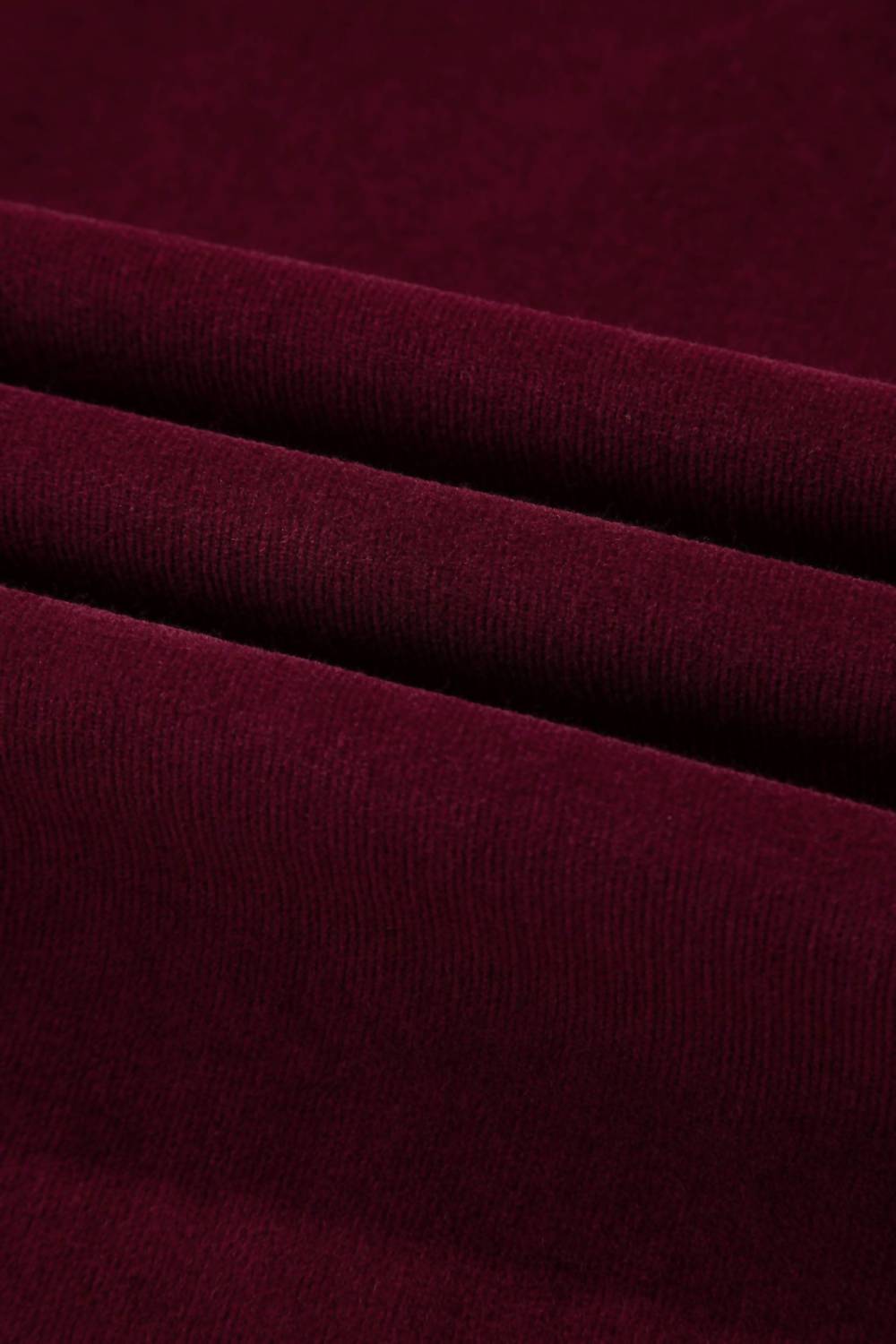 66DISCO Corduroy High Waist Wide Leg Pants in burgundy - women's jeans - view 5