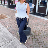 Entro - Feathered Frost Knit Tank