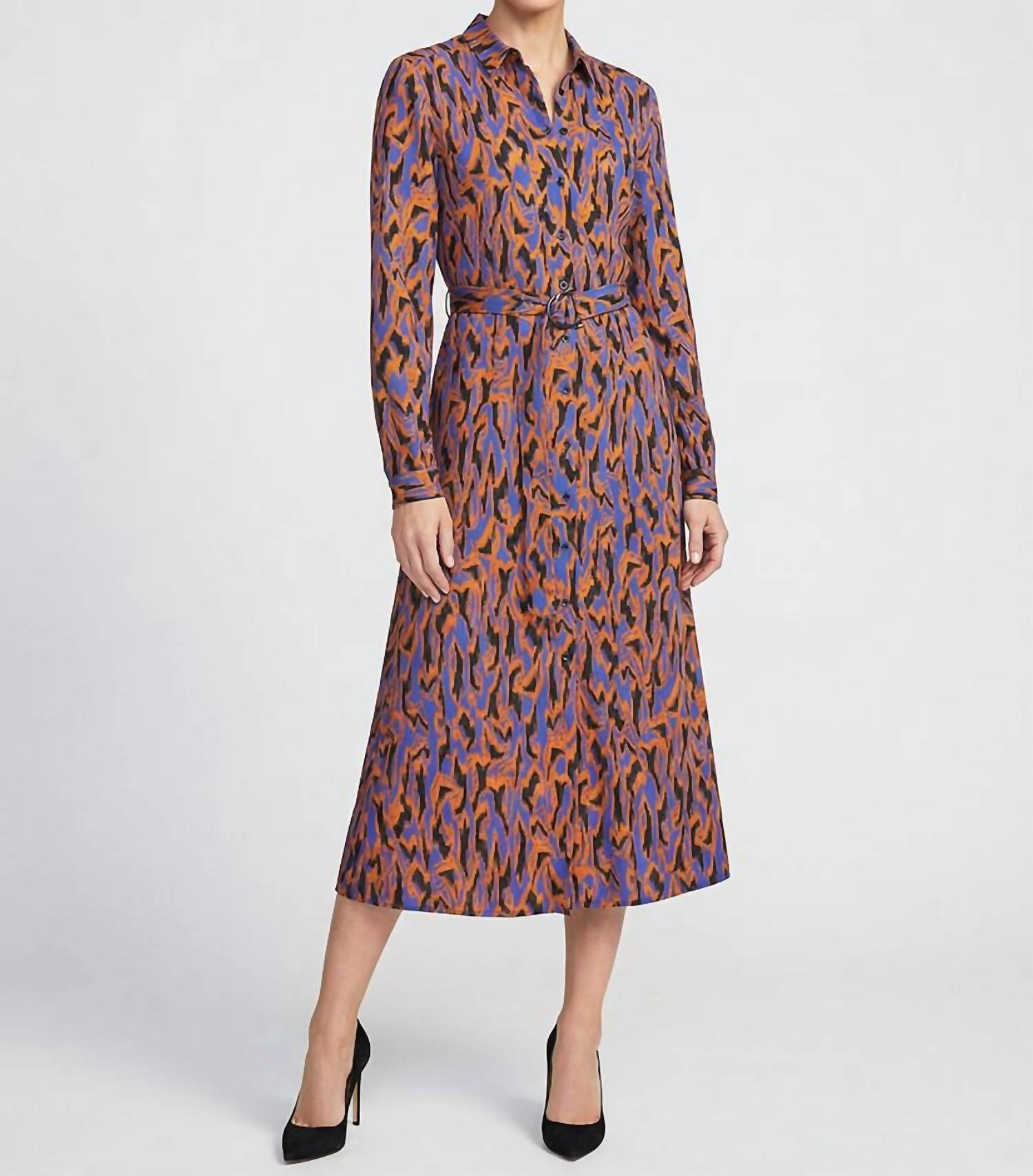 Desoto - Abstract Print Midi Shirtdress