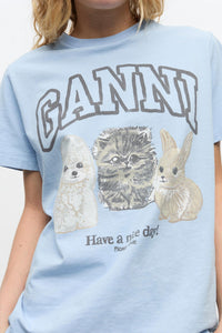 Ganni - Animal Print T-shirt