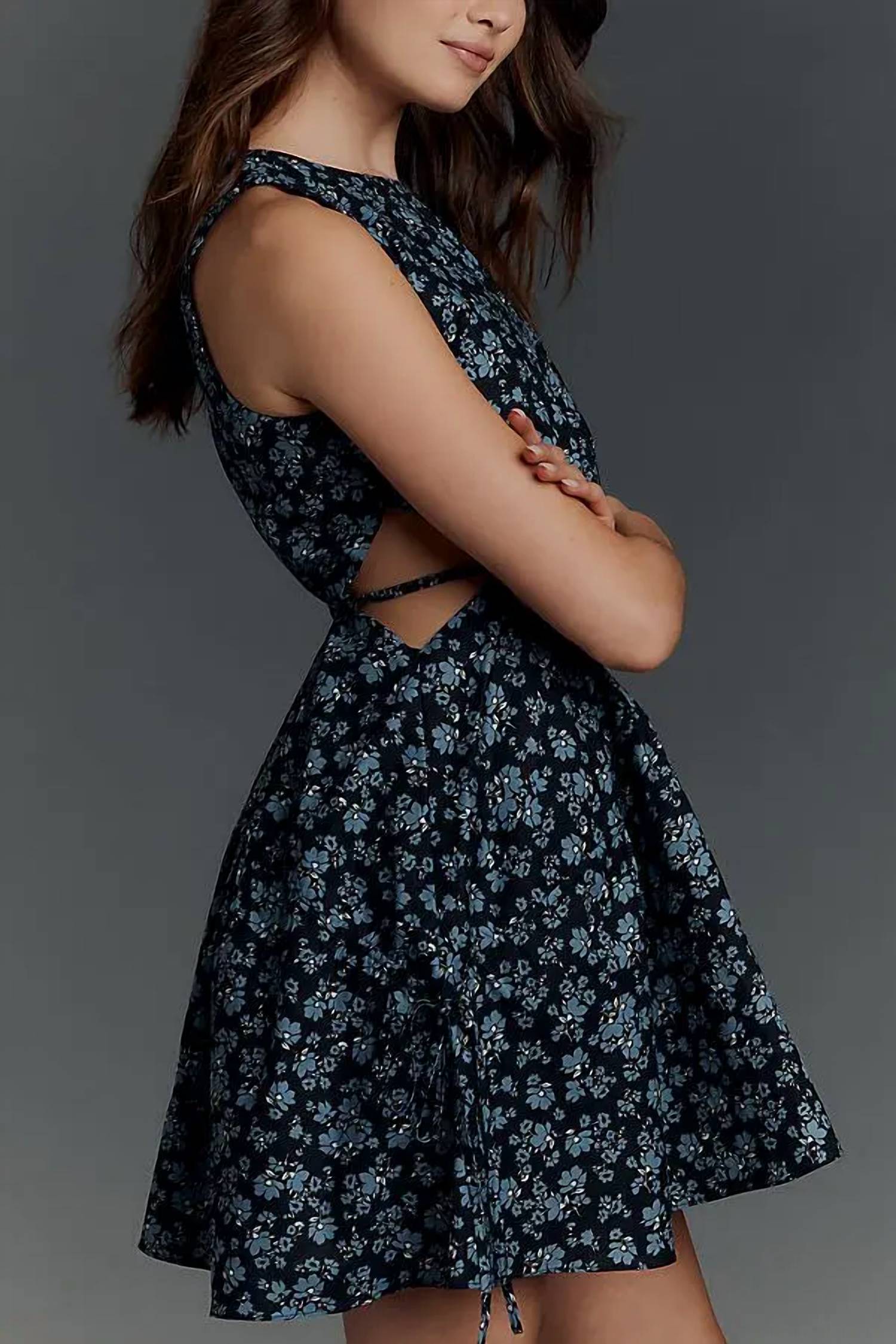 English Factory - Sleeveless Cutout Mini Dress