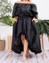 Karen Kane - Off The Shoulders Top And Hi-lo Skirt Set