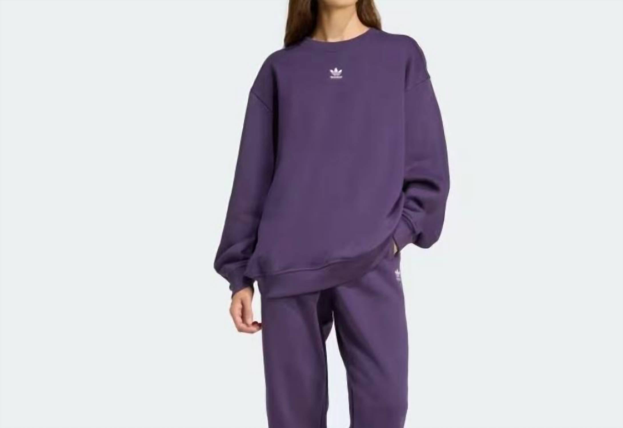 Adidas - Women's Essentials Fleece Long Oversized Crew Sweatshirt