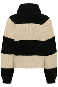 Part Two Simra Striped Pullover in french oak black block - women's sweater - view 6