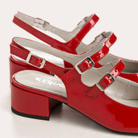 Reqins - Women's Slingback Patent Leather Heels