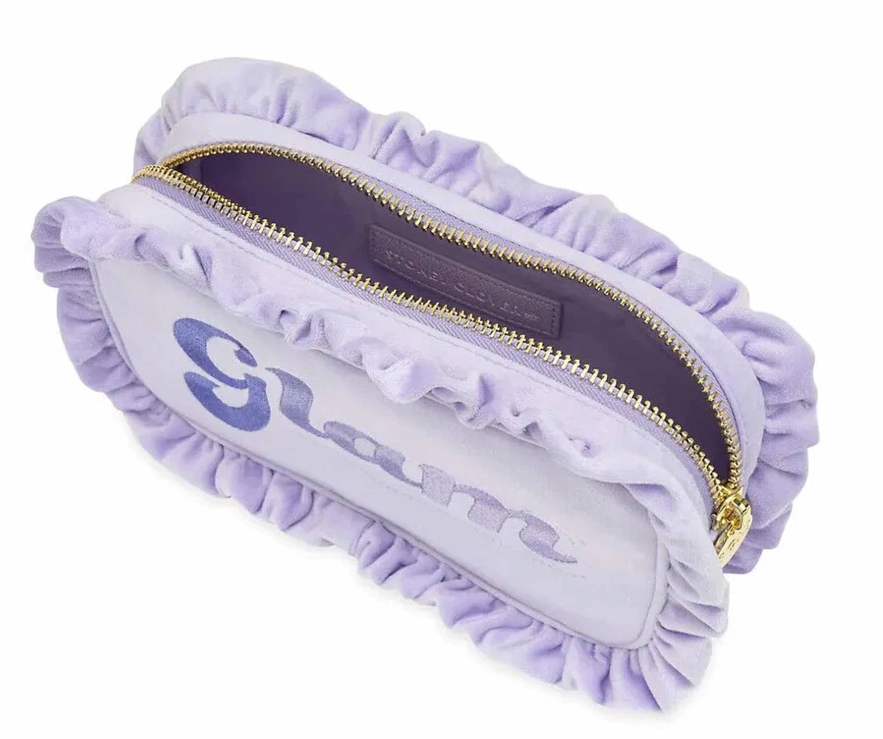 Stoney Clover Lane - Women's Glam Velvet Ruffle Small Pouch - Pre-sewn