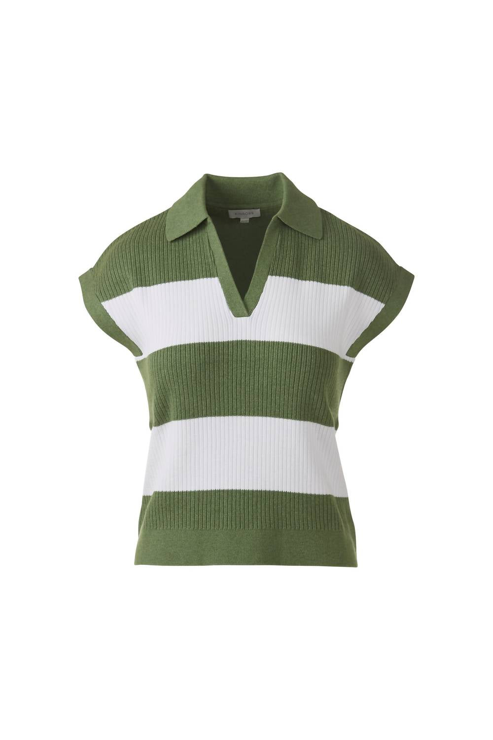 Kinross - Rib Split Neck Polo Sweater