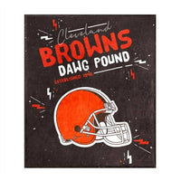 NFL Apparel Women's Cleveland Browns 60" By 70" Plush Throw Blanket in brown orange - item