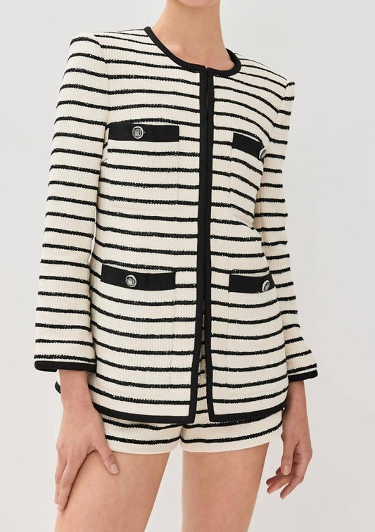 Veronica Beard - Foster Stripe Dickey Jacket