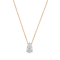 Diana M Jewels - 8.00 Cts Lab Grown Pear East West Diamond Pendant Necklace
