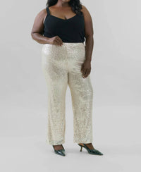 Skies Are Blue - Sequin Bell Party Pant - Plus