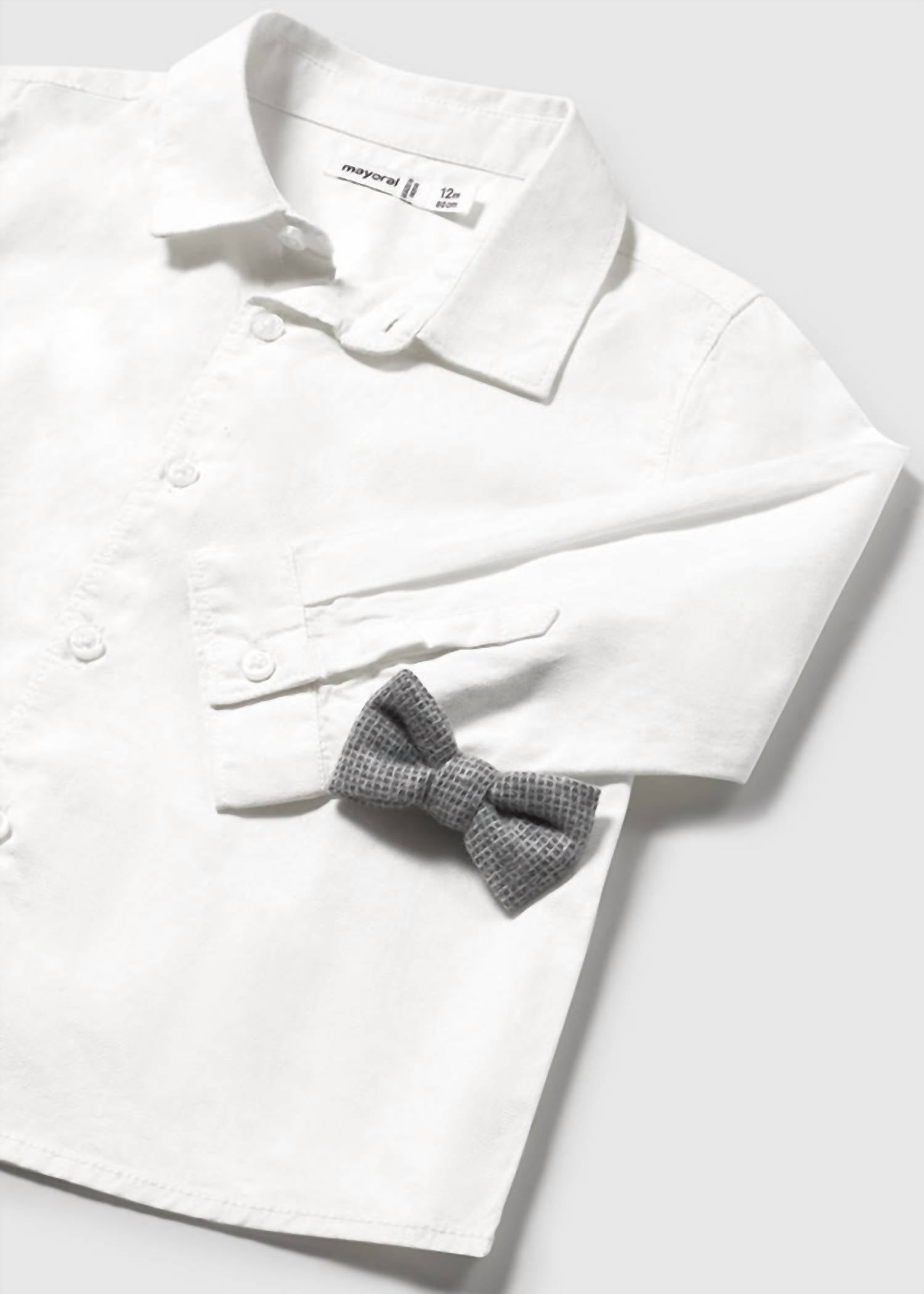 Mayoral - Boy's Long Sleeve Dressy Bowtie Shirt
