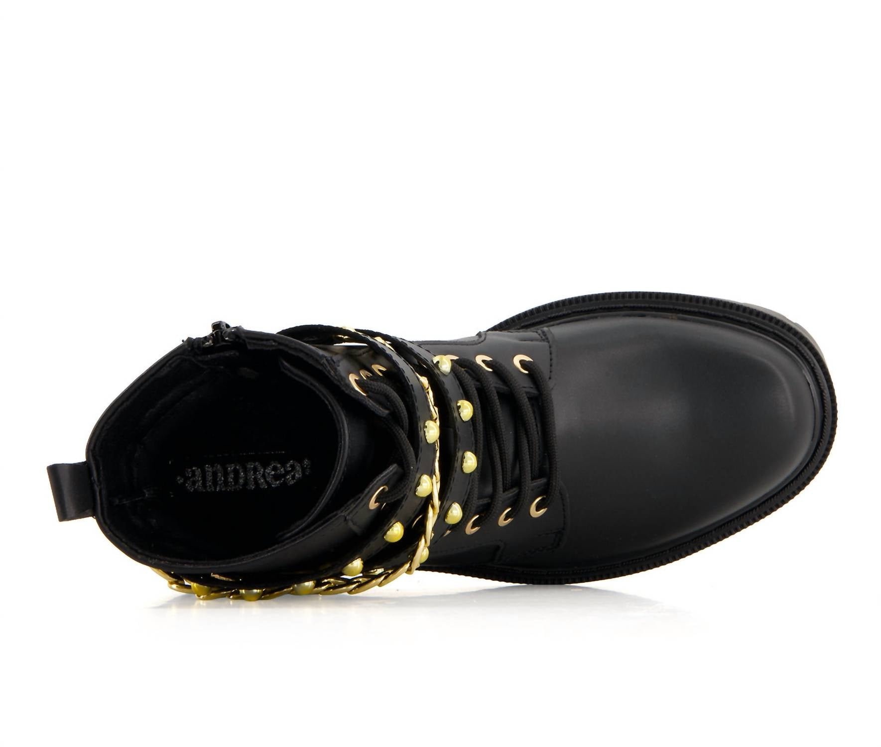 Andrea - Women's Chain Biker Boots