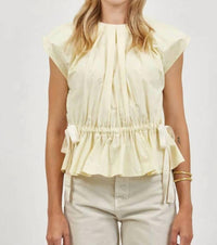 A.Ren - Nais Pleated Peplum Top