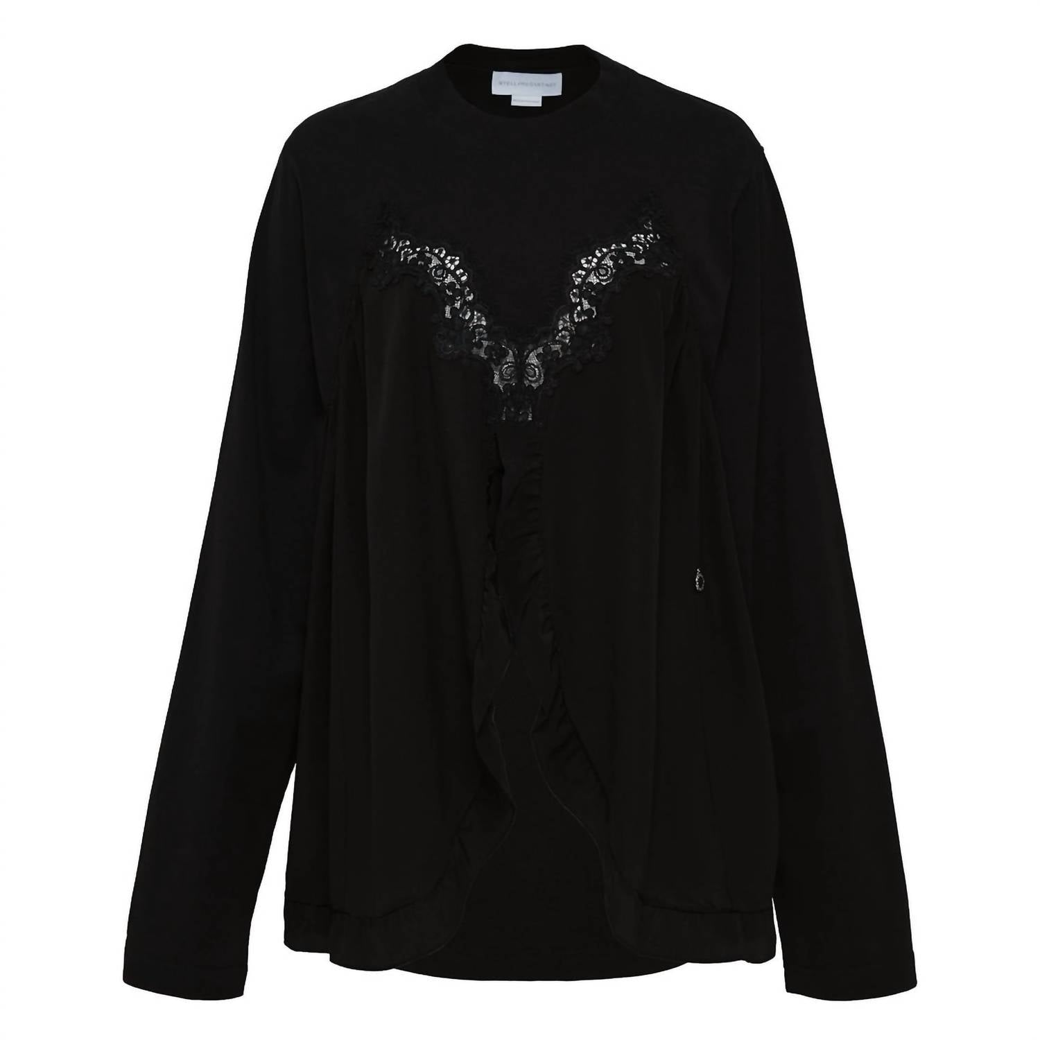 Stella Mccartney - Lingerie Lace Insert Long Sleeve Top