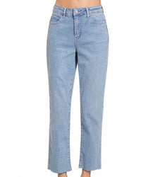 Zenana - Acid Washed High Waist Cropped Straight Pants