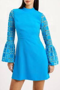 French Connection - Garnet Velvet Lace Mini Dress