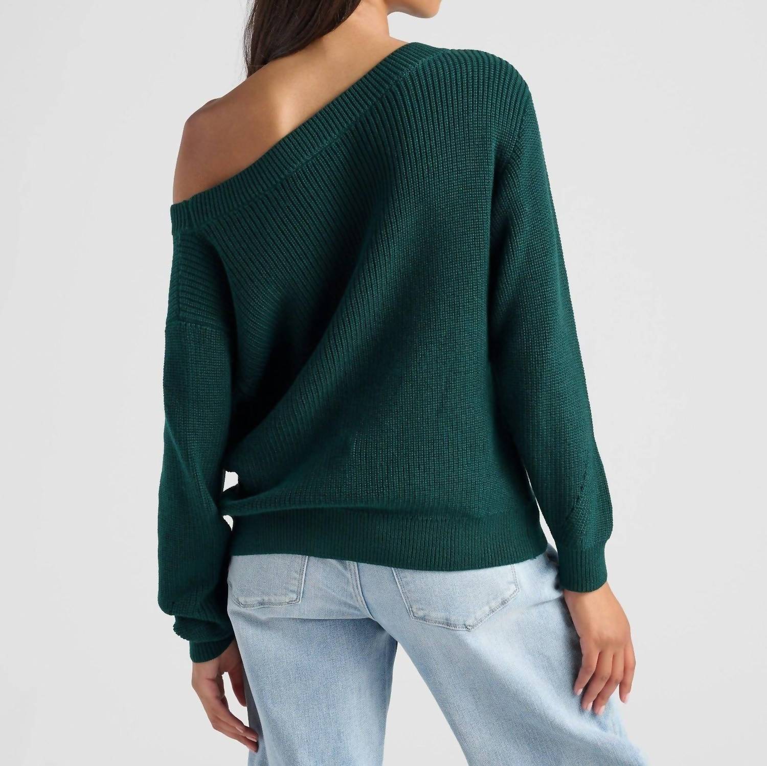 Seventy Eight And Sunny - Coastal One Shoulder Sweater